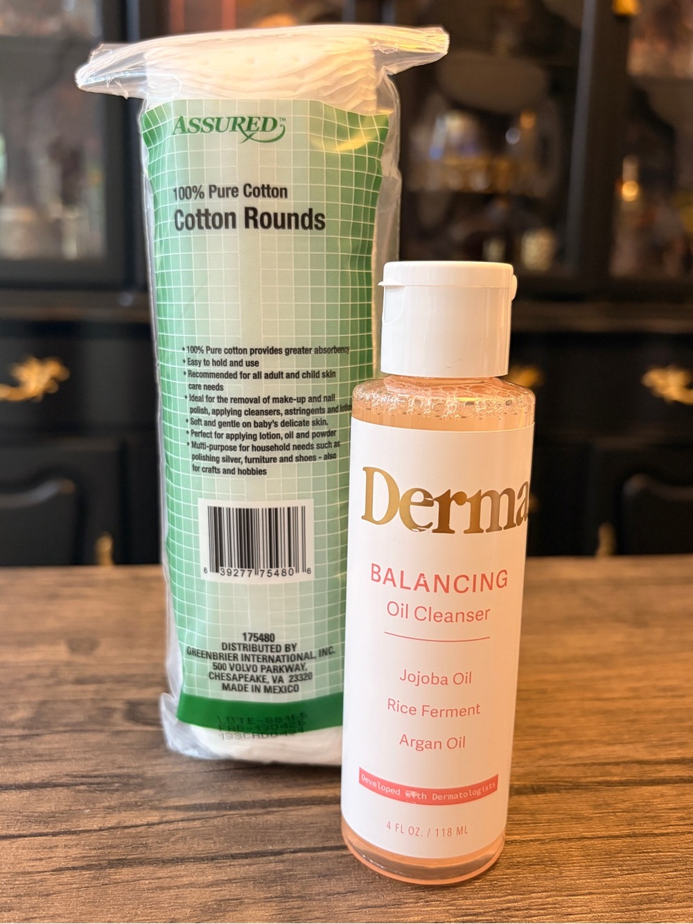 Dermasil Balancing Oil Cleanser bundle with 100 Cotton Rounds
